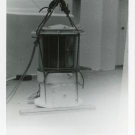 Part of the optic inside the Smoky Cape Lighthouse, 1977 