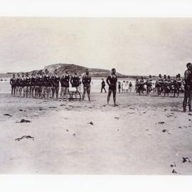 Surf Lifesaving carnival on Jetty Beach, 1920s