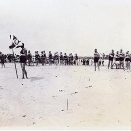 Surf Lifesaving carnival on Jetty Beach, 1920s