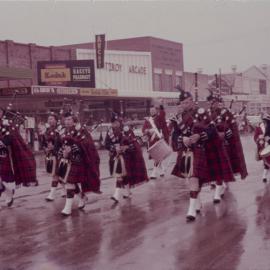 Pipe Band, Coffs Harbour Centenary Parade, 1961