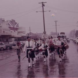 Dorrigo Pipe Band in the Coffs Harbour Centenary Parade, 1961