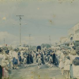 Pipe Band, Coffs Harbour Centenary Parade, 1961