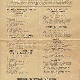 Coffs Harbour & District Camera Club Annual Exhibition flyer, 1957