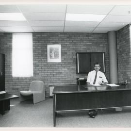 John Smith in the Shire President's office, 1985