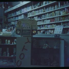 Forsyth's Pharmacy interior, c. 1960s