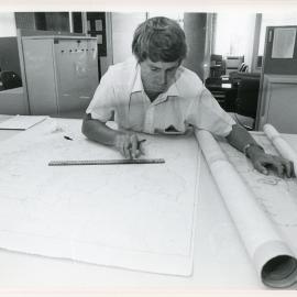 Town Planning Department in the Council administration building, 1985