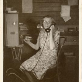 Karangi postmistress Lizzie Buchanan, January 1950