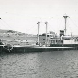 The Nyora moored at the jetty, 17 March 1949