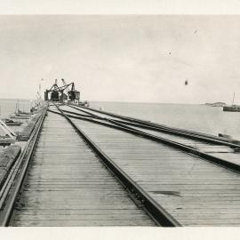 Tram tracks on the jetty, c. 1930
