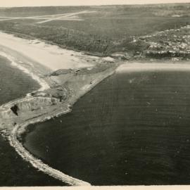 Aerial view of South Coffs Island and quarry