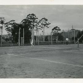 Tennis courts at Karangi, 1930