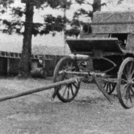 Cec Marsh's horse-drawn ambulance wagon