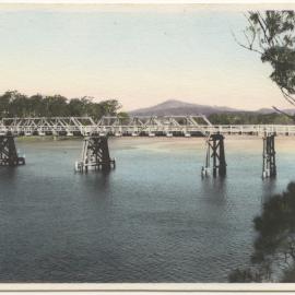 Railway bridge over Bellinger River at Urunga, 28 July 1944