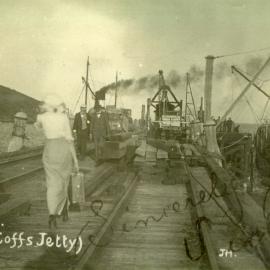 Passengers preparing to embark, 1920s