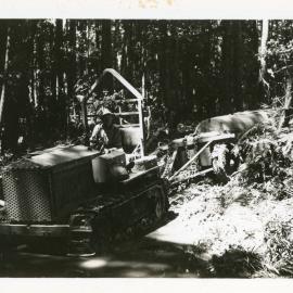 Log towing with a Caterpillar, c.1933