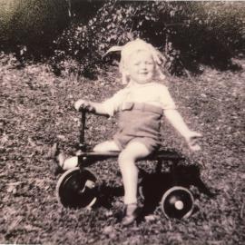 Tom Donnelly with his tricycle