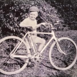Tom Donnelly with his bicycle