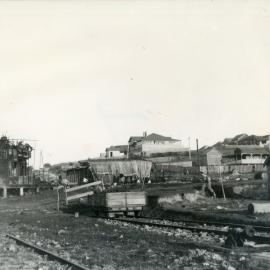 Fire at the railway station, October 1935