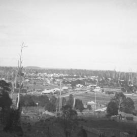 View from Nelsons Hill looking across town towards Muttonbird Island, 2 January 1924  