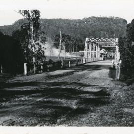 Geological formations and bridge at Glenreagh, 1930