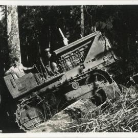 A Caterpillar diesel fifty logging tractor, 1936