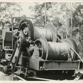 Log hauler at Coramba mill, 28 September 1936