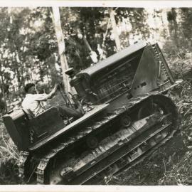 A Caterpillar diesel fifty logging tractor, 1936