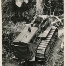 Caterpillar diesel fifty logging tractor, 1936