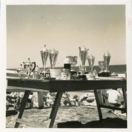 Surf carnival trophies await presentation