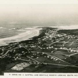 Aerial view over Sawtell looking south, 1930s