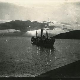 The Cavanba off Muttonbird Island at sunrise, 1904