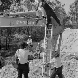 Protesters at the Look-At-Me-Now outfall protest, November 1991