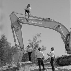 Protesters at the Look-At-Me-Now outfall protest, November 1991