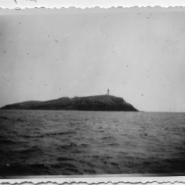 View of South Solitary Island lighthouse, early 1950s