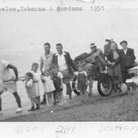 Boat day on South Solitary Island, 1951