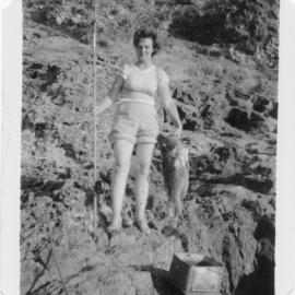 Eliza Ann Hobman visiting South Solitary Island, 1952