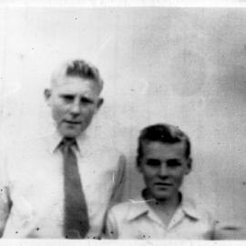 Hugh and Robert Nicol at Solitary Street, 1950s