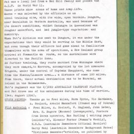 The war service of Pat Reedy