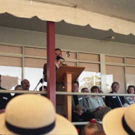 Poet Les Murray at the official opening of Bishop Druitt College, 13 July 1994 