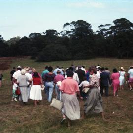 Turning the sod for Bishop Druitt College, 1993