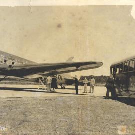Butler air transport aeroplane "Warrina" at the aerodrome
