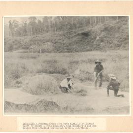 Farmers threshing grass seed at Nimbin