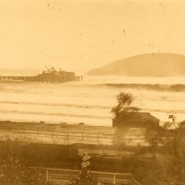 Storm in the harbour, c. 1920