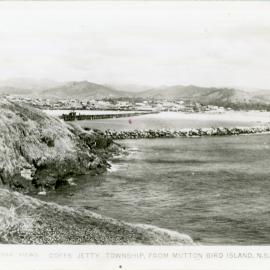 Coffs Jetty township from Mutton Bird Island, c.1930s