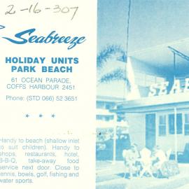 Flyer for Seabreeze Holiday Flats / Units