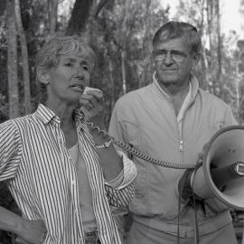 Spokesperson Carol Shorter with Mayor John Smith, late 1991
