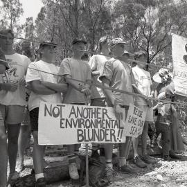Protest signs, November 1991