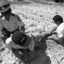 Arresting a protestor, 27 November 1991