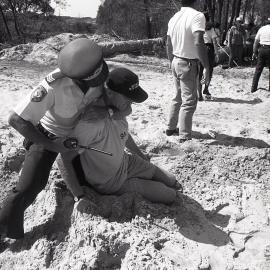 Arresting a protestor, 27 November 1991