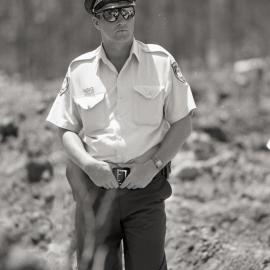 Wistfully hoping to be somewhere other than at the Look-At-Me-Now protest, 25 November 1991